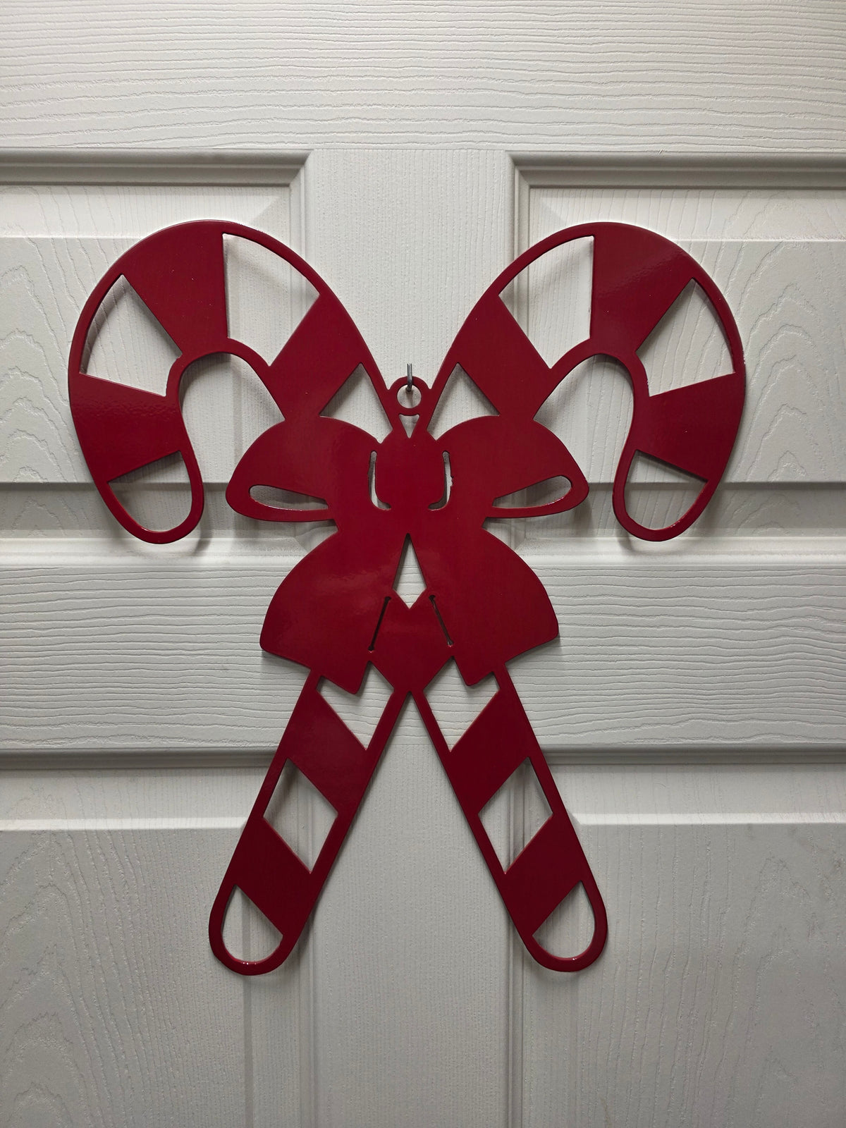 Crossed Candy Canes with Bow