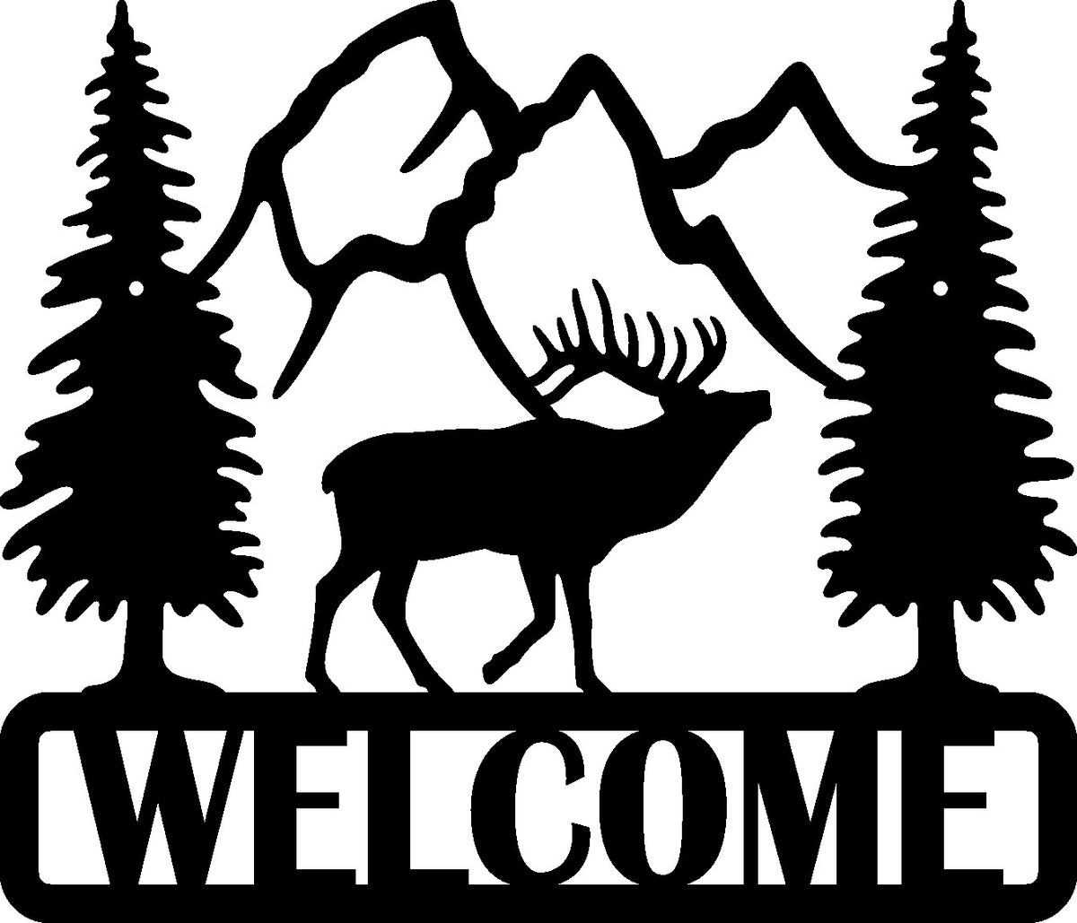Elk Wildlife Welcome Sign