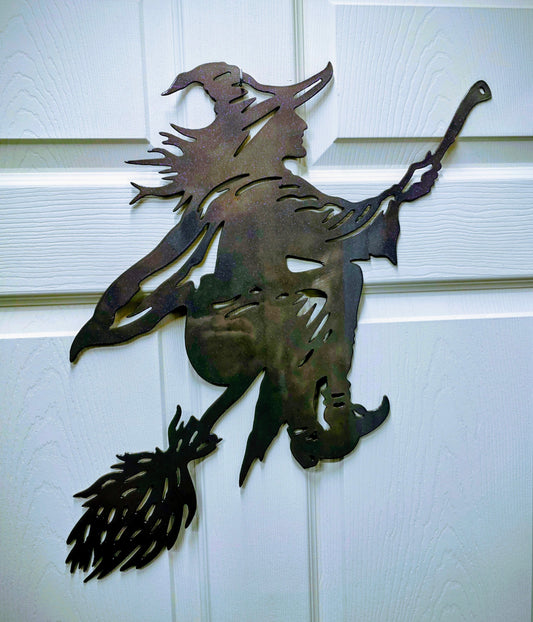 Flying Witch Metal Artwork