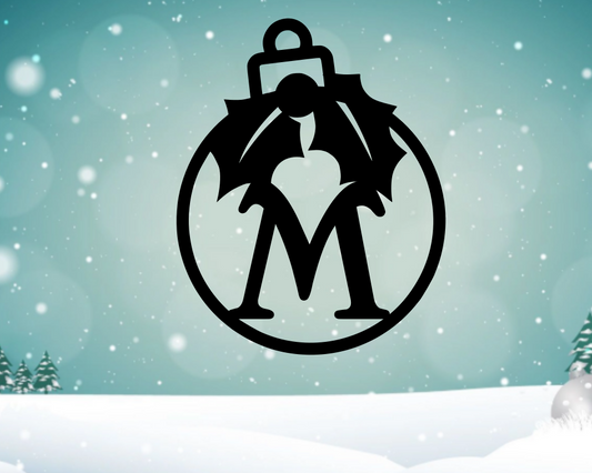 Monogram Christmas Ball Ornament