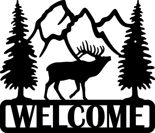 Elk Wildlife Welcome Sign