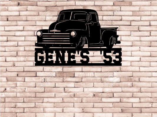 Personalized '53 Chevy Sign
