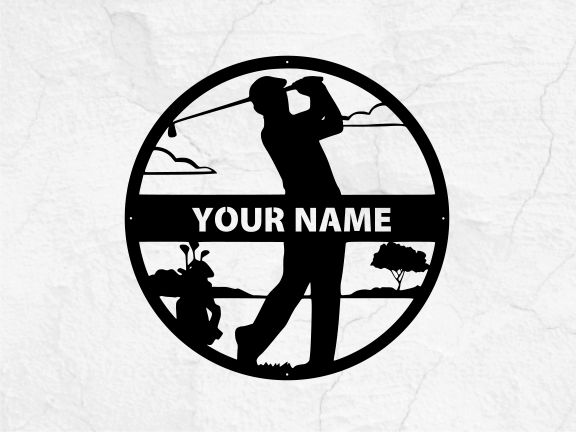 Personalized Golfer Sign - Male